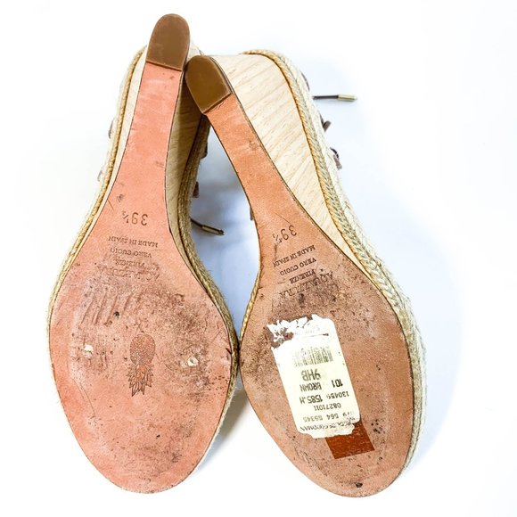 Aquazzura Tan and Gold Wedges - Picture 5 of 6